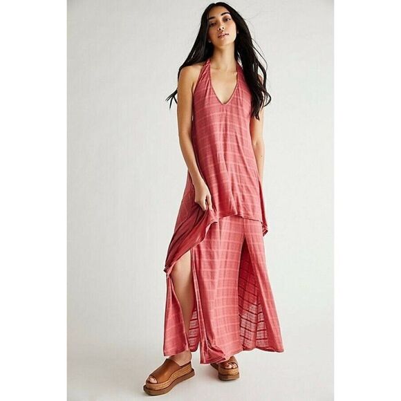 NWT FREE PEOPLE  FP BEACH CHRISSY MAXI DRESS IN ROSETTE - Picture 1 of 5
